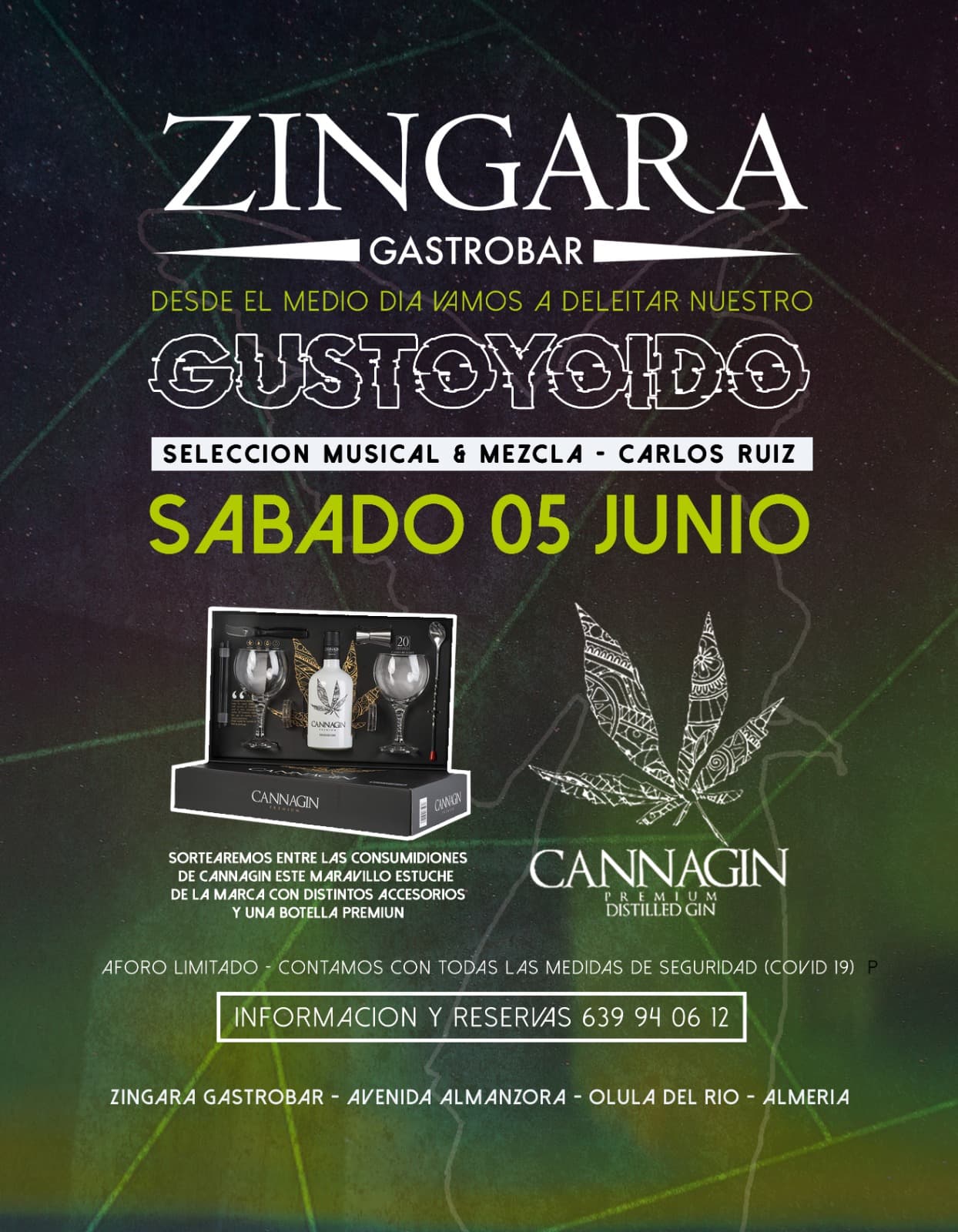 Sorteo Cannagin en Zíngara Gastrobar